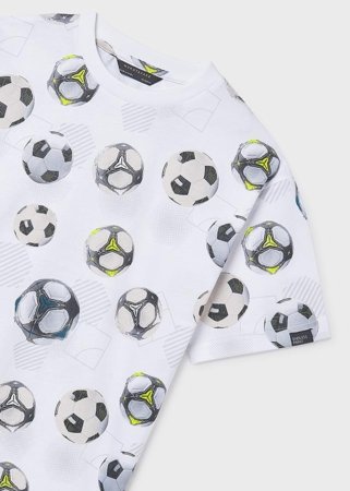 MAYORAL lühikeste varrukatega t-särk, white, 6.038-39, 128  cm 