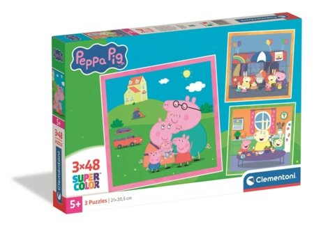 CLEMENTONI pusle Peppa Pig, 3x48 tk., 25001 