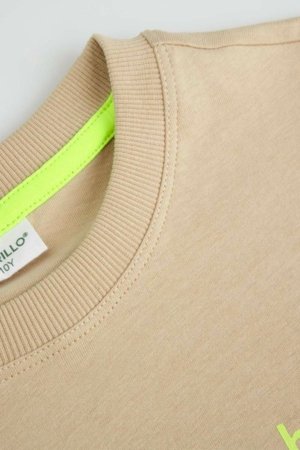 COCCODRILLO lühikeste varrukatega t-särk, beež, WC6143204NBJ-002-164, 164 cm 