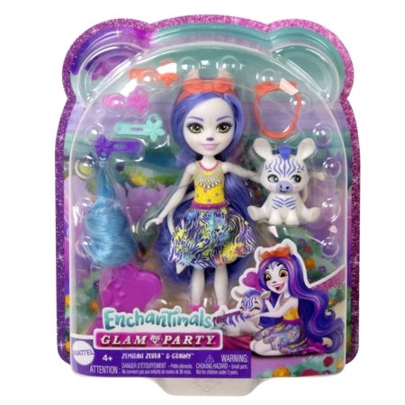 ENCHANTIMALS Glam and Party sebra pikajuukseline nukk HNV28