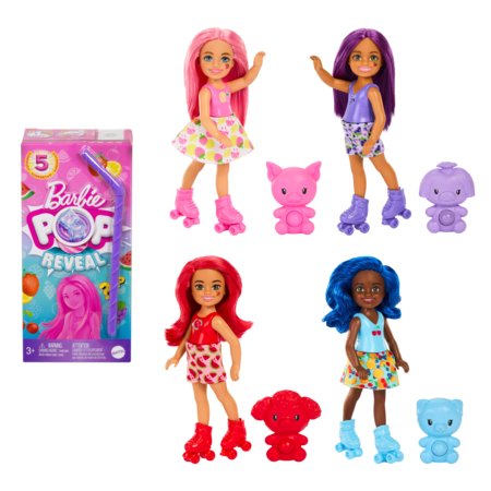 BARBIE Chelsea Pop Reveal mahlapakis üllatusnukud, HRK58 