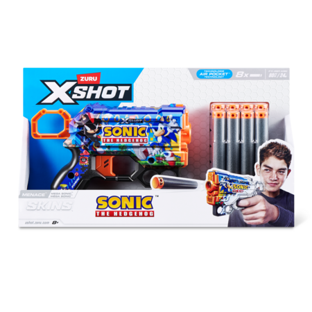 XSHOT mängupüstol Sonic The Hedgehog 8tk, assortii, 36679 