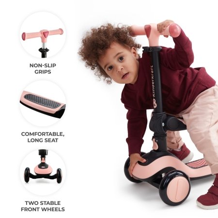 KINDERKRAFT tõukeratas HALLEY, rose pink, KRHALL00PNK0000 