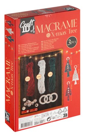 CRAFT ID loov makramee komplekt – jõulupuu, CR8055/GE