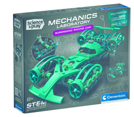 CLEMENTONI SCIENCE & PLAY BUILD ehituskomplekt Sportauto, 320 tk, 75155 
