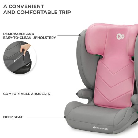KINDERKRAFT turvatool I-SPARK 2 PLUS I-SIZE, 100-150 cm., Pink, KCISPA02PNKPL00 