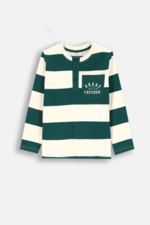 COCCODRILLO long sleeved t-shirt ACADEMY BOY KIDS, rohelised, ZC4143101ABK-011-122, 122 cm 