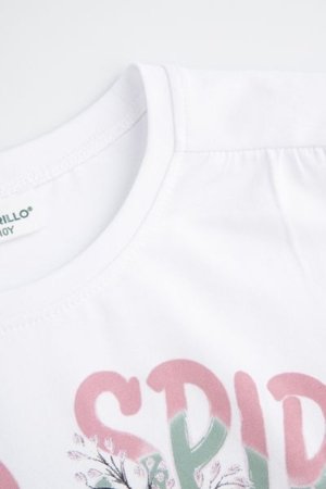 COCCODRILLO lühikeste varrukatega särk DREAM DIARIES GIRL JUNIOR, valge, WC5143204DGJ-001-164, 164 cm 