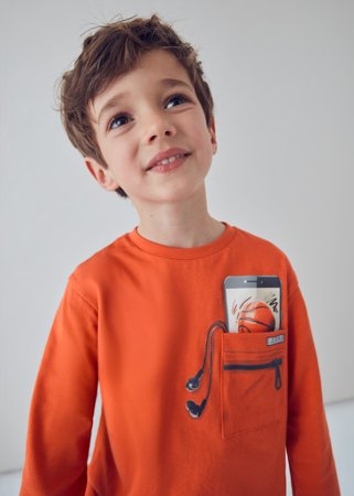 MAYORAL pikkade varrukatega t-särk, orange, 4.078-88 