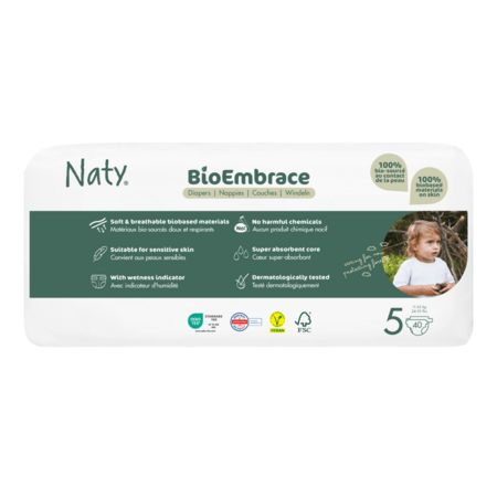 NATY mähkmed BioEmbrace, Suurus 5, 11-25 kg., 40 tk., 8000277 