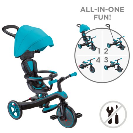 GLOBBER kolmerattaline jalgratas Trike Explorer 4in1, sinakasroheline, 632-105 632-105