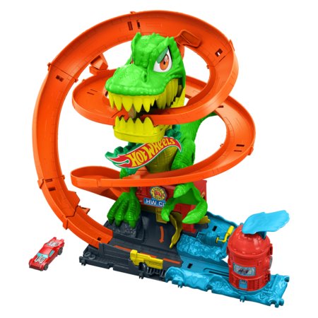 HOT WHEELS City T-Rex tuletõrjejaamas, JBM73 