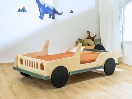 BENLEMI lastevoodi-džiip SAFARI, 80x160 cm., White, JP-0064/80X160-BIL 
