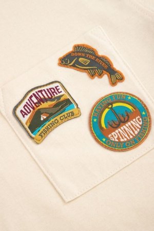 COCCODRILLO lühikeste varrukatega t-särk, kreemi värv, WC6143203FBK-003-104, 104 