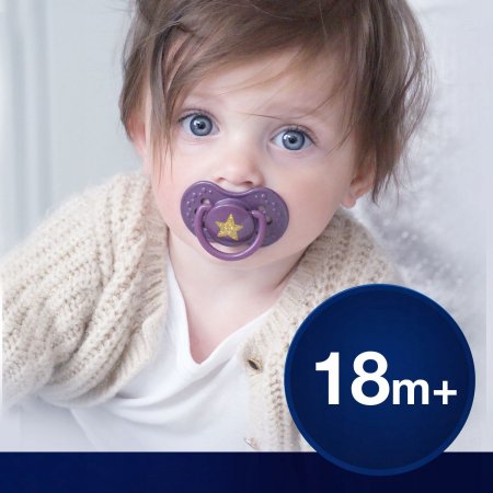 LOVI rõngaslutt silikoon STARDUST, 18m+, 2 tk, violet, 22/895_violet 22/895_violet