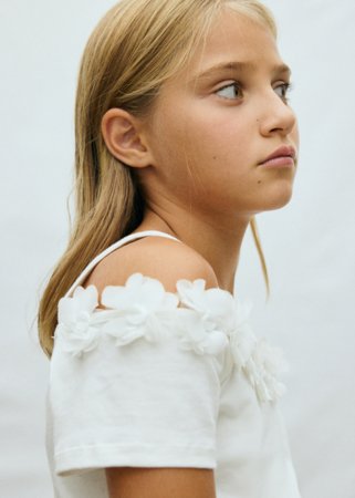 MAYORAL lühikeste varrukatega t-särk, natural, 6.003-95, 128  cm 