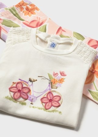 MAYORAL lühikeste varrukatega t-särk + retuusid, blossom, 1.747-28, 86  cm 