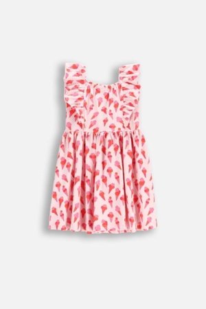 COCCODRILLO lühikeste varrukatega kleit HAPPY RETRO GIRL KIDS, värv, WC5129301HGK-022-122, 122 cm 