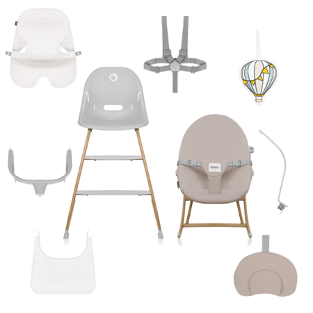 LIONELO söötmistool DALIA, Grey stone natural, LO-DALIA SET 