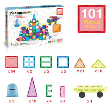 PICASSO TILES Magnetiline konstruktor 101 osa, PC101 