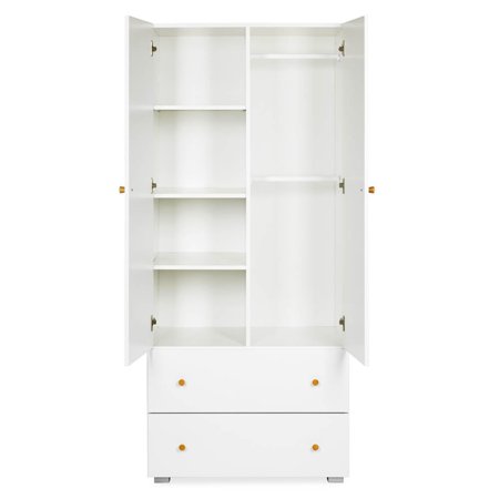 KLUPŚ kahe uksega kapp KAROLINA, White/Pine 