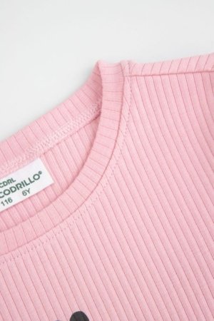 COCCODRILLO pikkade varrukatega t-särk, roosad, cm 