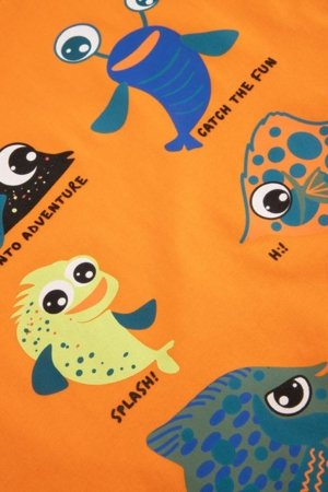 COCCODRILLO lühikeste varrukatega t-särk, oranžid, WC6143202FBK-006-098, 98 