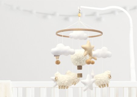 NENO võrevoodi karussell hoidikuga NELU, NEN-BAB-ZB007 