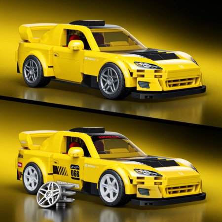 MATTEL BRICK SHOP HOT WHEELS 1:32 Honda S2000 ehituskomplekt, JFR88 