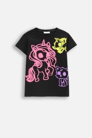 COCCODRILLO t-särgid RAVE GIRL KIDS, must, cm 