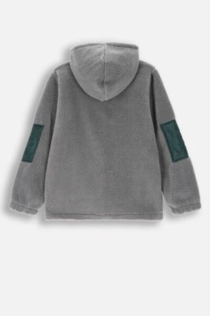 COCCODRILLO hooded pullover with zipper ACADEMY BOY KIDS, hall, ZC4132501ABK-019-122, 122 cm 