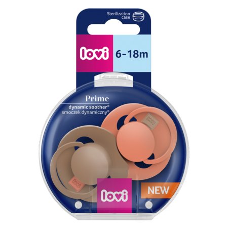 LOVI silikoonist dünaamiline lutt Prime, Granola/Orange,  6-18m,  2 tk.,  34/410 