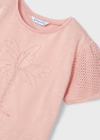 MAYORAL lühikeste varrukatega t-särk 6F, blush, 3085-70 