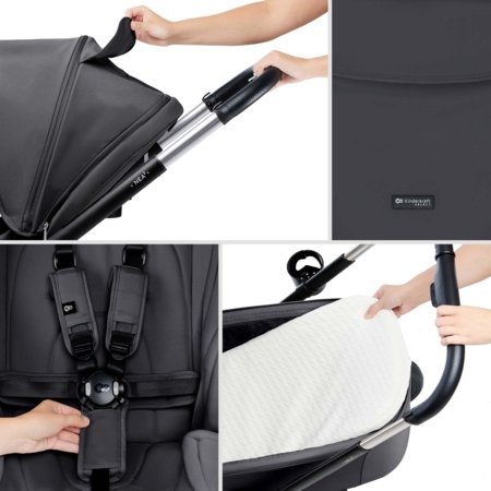 KINDERKRAFT universaalne käru 2IN1 NEA 2.0, deep grey, KSNEA002DGR2000 