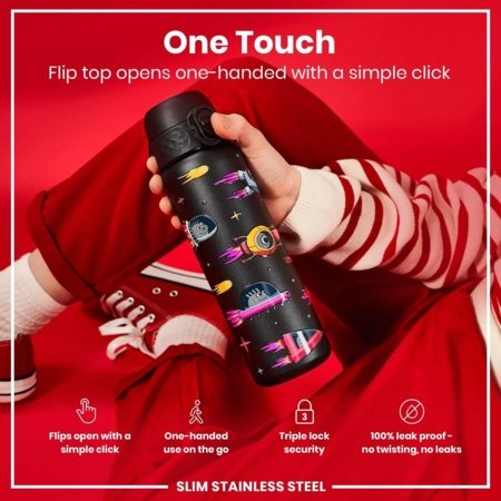 ION8 roostevabast terasest veepudel, Spaceships, 600 ml., I8SS600PKSPACE 