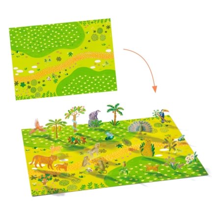 DJECO loovuskomplekt Lift-up Stickers – Loomad, DJ00044