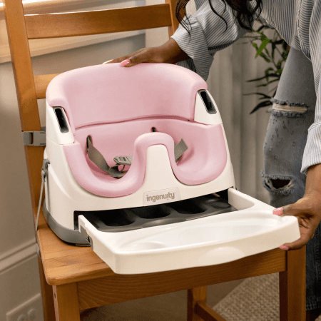 INGENUITY söögitool - booster Baby Base 2-in-1, rose, 16726 