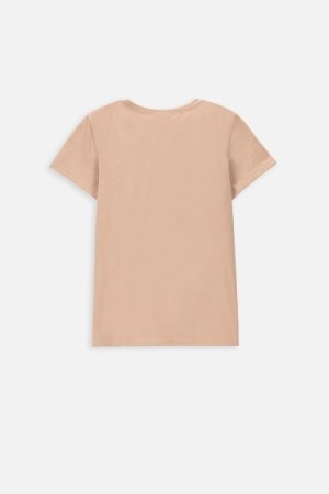 COCCODRILLO lühikeste varrukatega t-särk EVERYDAY GIRL A, beež, WC4143205VGA-002- 