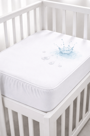 MIMINU veekindel kummiga voodilina, 40x90 cm., White 