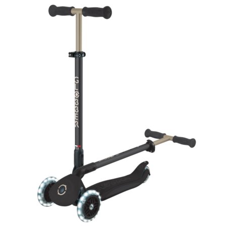 GLOBBER tõukeratas Go Up Deluxe Lights 360°, must, 699-320 