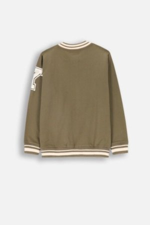 COCCODRILLO sweatshirt EVERYDAY BOY A, olive, ZC4132201VBA-012-164, 164 cm 
