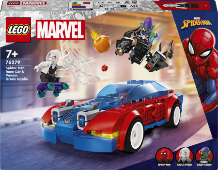 76279 LEGO® Super Heroes Marvel Spider-Mani Võidusõiduauto Ja Venom Green Goblin 