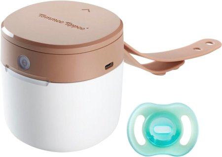 TOMMEE TIPPEE luti UV laadija ja steriliseerija NIGHTGLOW POD + lutt NIGHT GLOW ULTRALIGHT, 0-6 k., 423790 