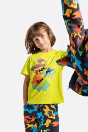 COCCODRILLO t-shirt DIGITAL BOY KIDS, rohelised, ZC4143201DBK-011-122, 122 cm 