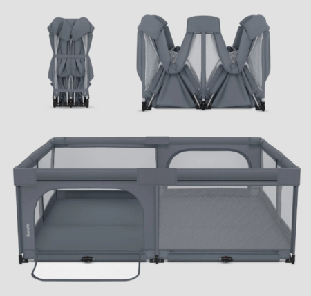 LIONELO mänguaedik-maneež FLORENCE XL EASY FOLD, Grey stone, LO-FLORENCE XL EASY FOLD 