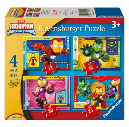 RAVENSBURGER laste pusle Iron Man & Friends, 12/16/20/24 tk, 12004190 