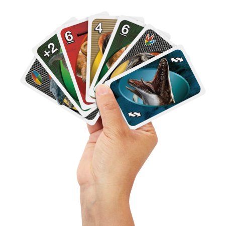 MATTEL GAMES UNO kaardid Jurassic World 4, JFT28 