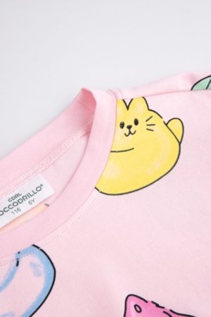 COCCODRILLO pikkade varrukatega t-särk, roosad, WC6143102SGK-007-098, 98 cm 