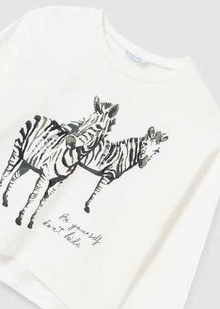 MAYORAL pikkade varrukatega t-särk 8G, natural, 7058-27 