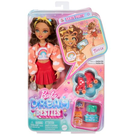 BARBIE Dream Besties rulluiskudel nukk Terresa, JFX98 